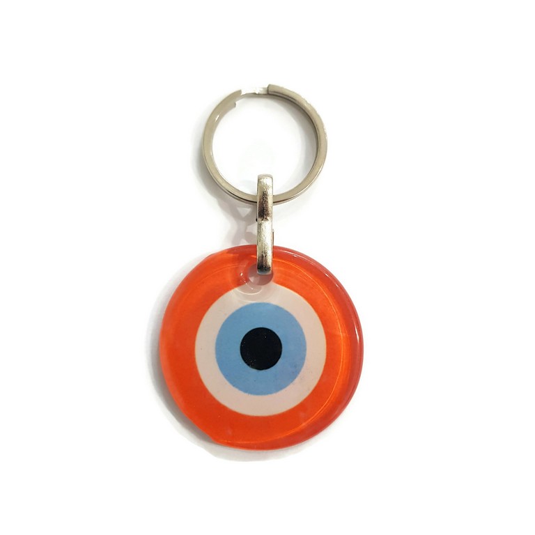Glass Evil Eyes Keychain<br/>5cm