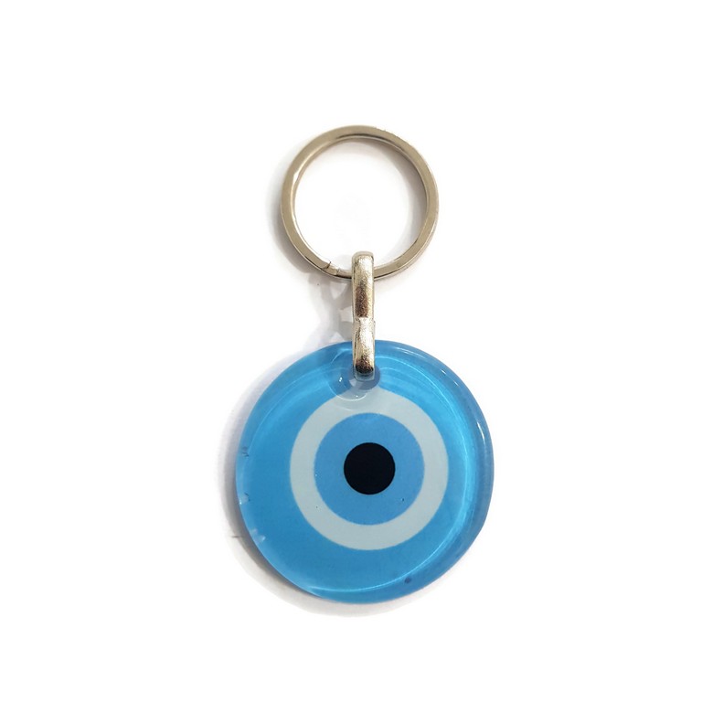 Glass Evil Eyes Keychain<br/>5cm