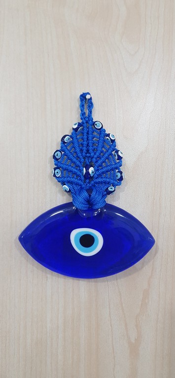 Evil Eye Macrome Ornament <br/>11x16cm