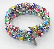 Plastic Evil Eyes Bracelet<br/>Click for Colors