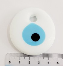 Evil Eye 5cm (White)