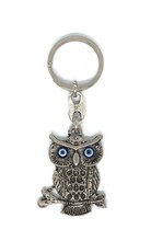 Metal Keychain Owl<br/>10x4cm