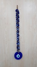 WALL ORNAMENT<br/> WITH PLASTIC(small ones) AND GLASS BEAD<BR/>(78*13CM)