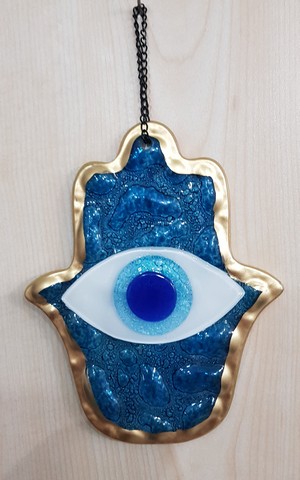Glass Evil Eyes Wall Ornament