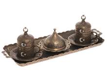 2 PIECES TURKISH COFFEE SET WITH PLATE